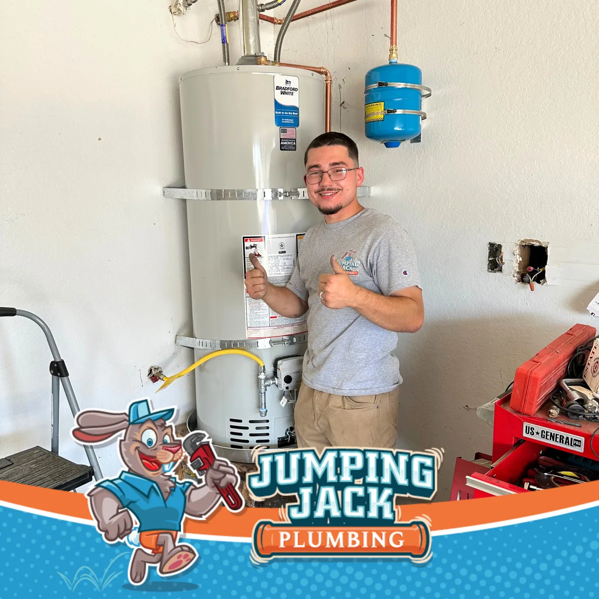 Andrew, owner of Jumping Jack Plumbing