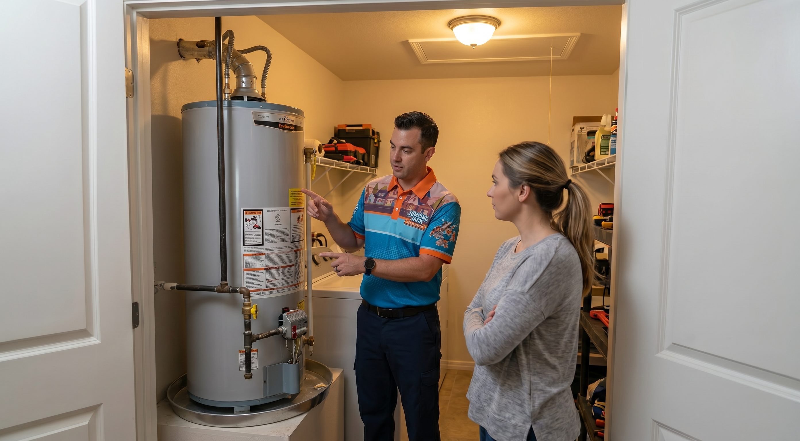 Water heater repair by Jumping Jack Plumbing in Victorville CA